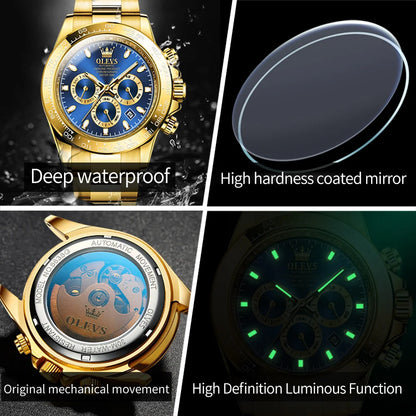 Men’s Luxury Automatic Mechanical Watch Chronograph