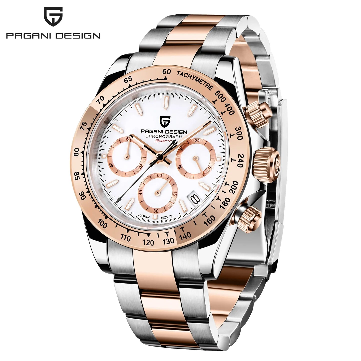 Men's Stainless Steel Quartz Dive Watch With Sapphire