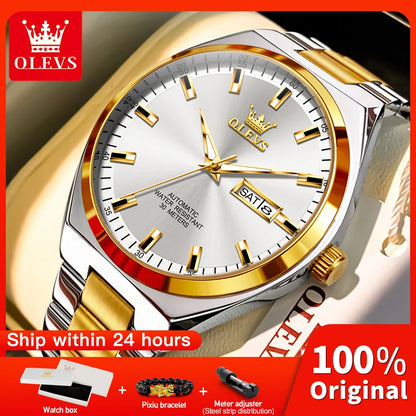 Men's Mechanical Business Watch With Luminous Date