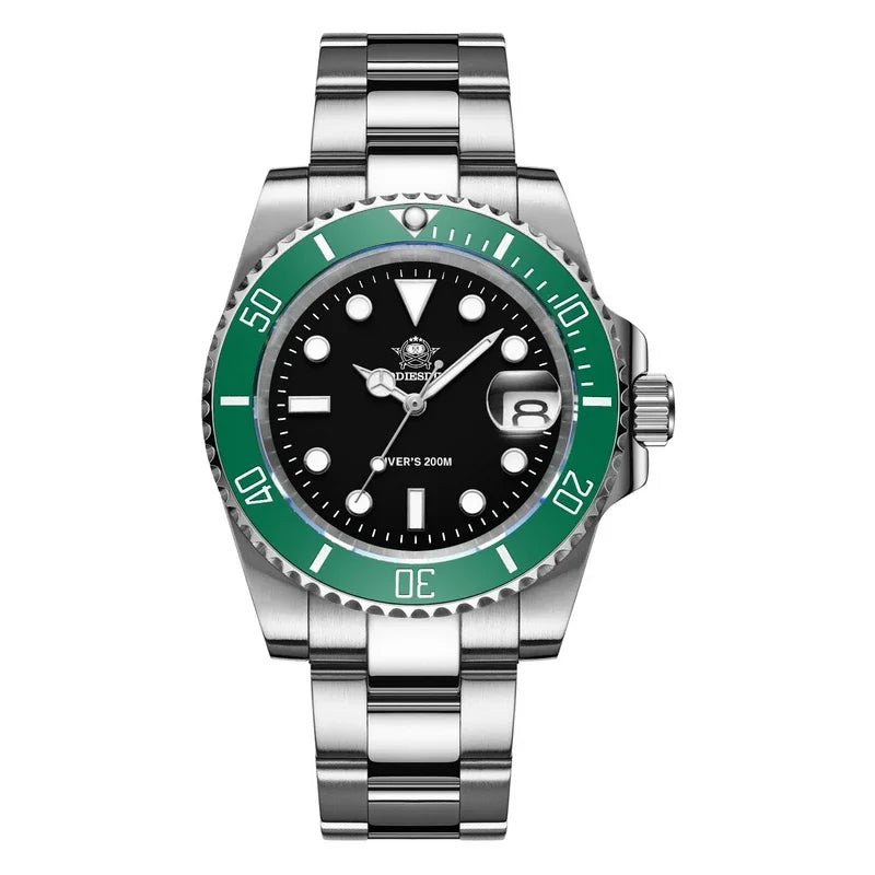 Men’s 200M Dive Quartz Watch Stainless Steel 41mm