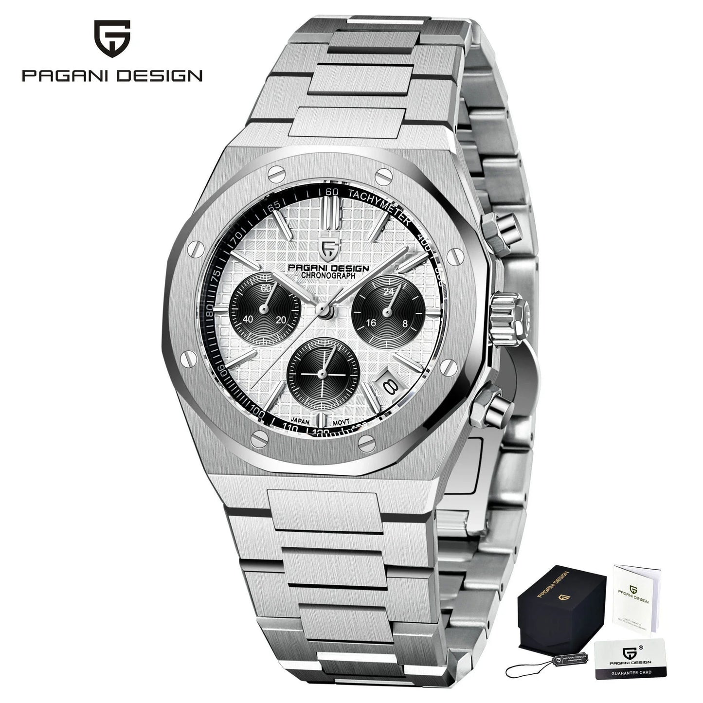 Men’s 40 mm Quartz Chronograph Watch Sapphire 20 Bar