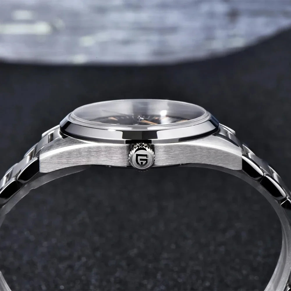 Men’s 38 mm Dress Quartz Watch Sapphire Stainless Steel