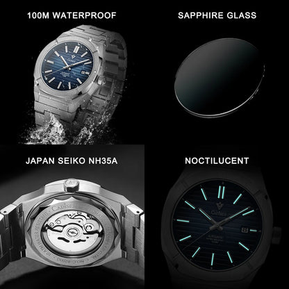 Men’s Automatic Dive Watch Sapphire Crystal 100M