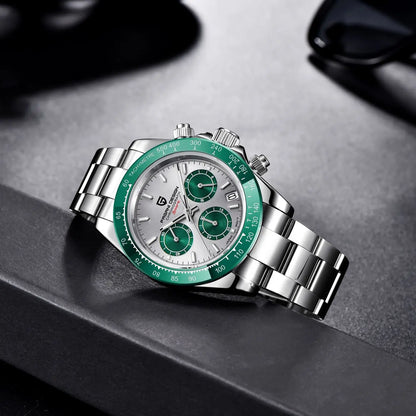 Men’s Stainless Steel Chronograph Watch With Sapphire
