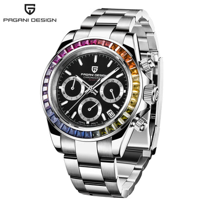 Men's Stainless Steel Quartz Dive Watch With Sapphire