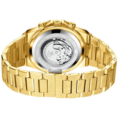 Men’s Automatic Skeleton Watch Stainless Steel Waterproof