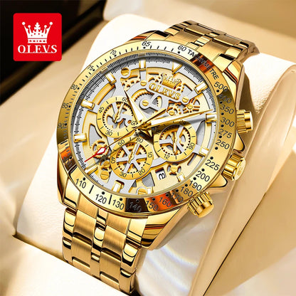 Men’s Luxury Quartz Watch With Chronograph And Date
