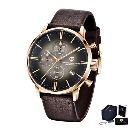 Men's Chronograph Quartz Watch With Stainless Steel Band