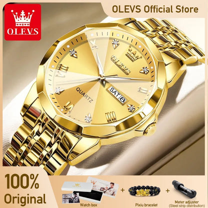 Men’s Luxury Quartz Watch With Date & Week Display