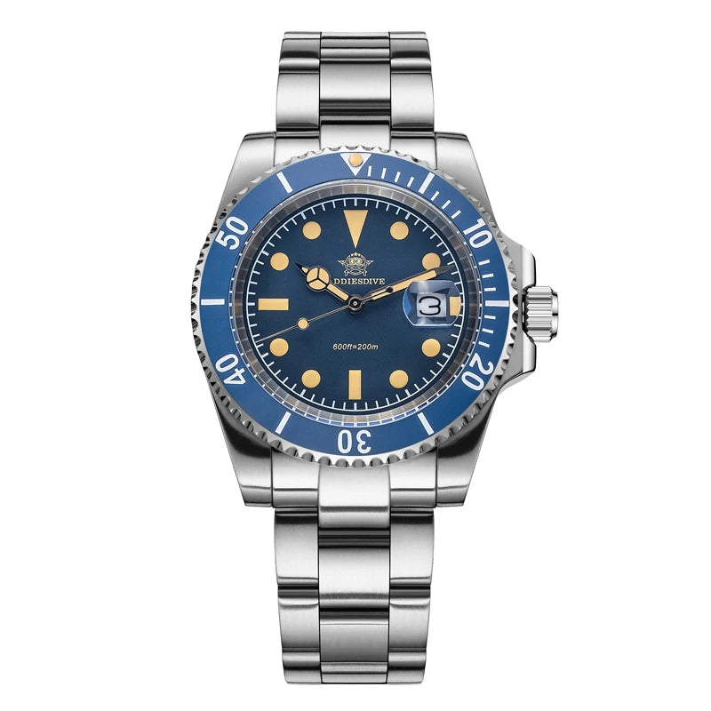 Men’s 200M Dive Quartz Watch Ceramic Bezel Stainless Steel
