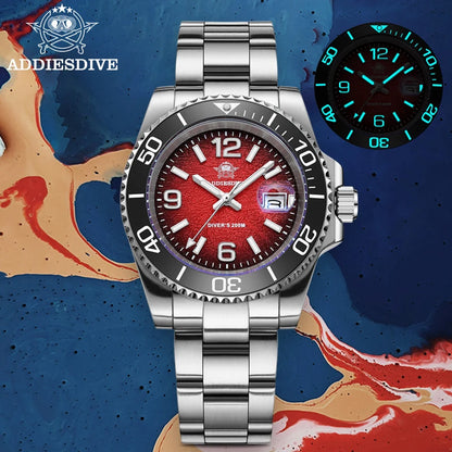 41mm Stainless Steel Dive Watch Quartz 200m Luminous