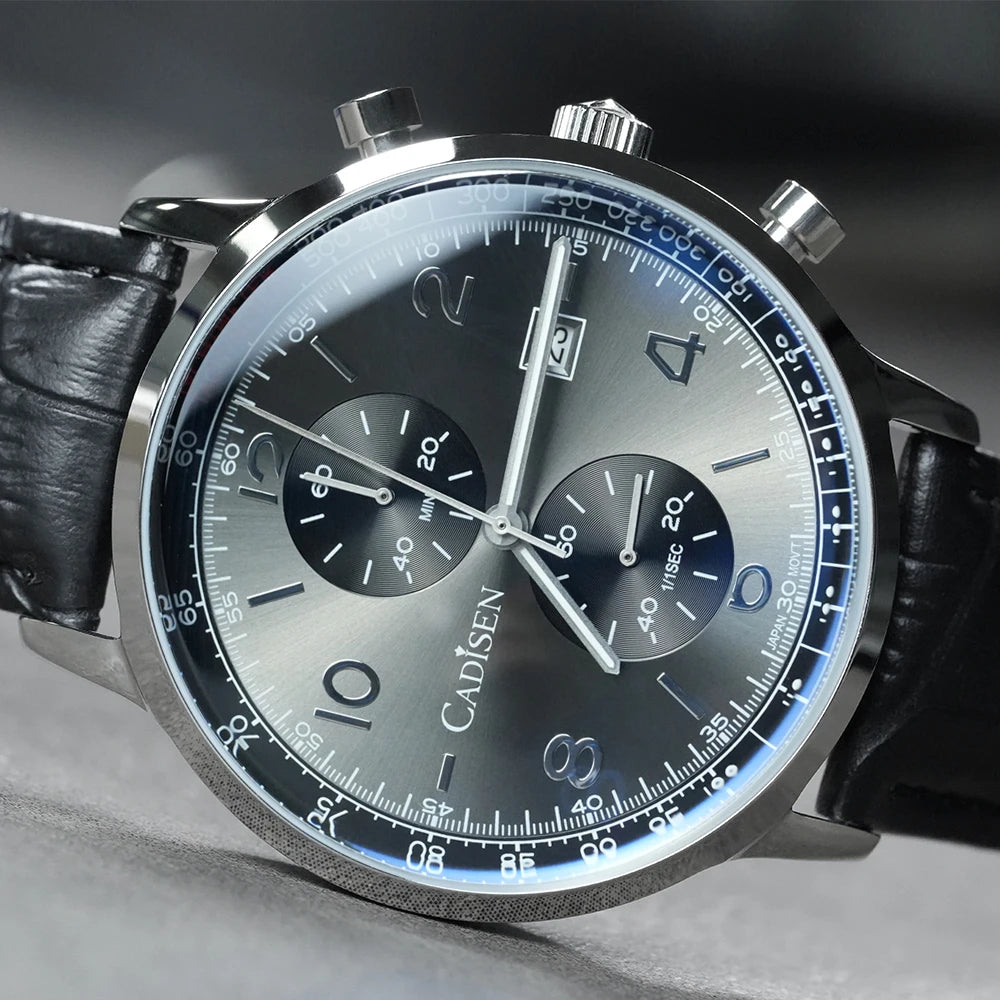 Men’s Chronograph Quartz Watch Sunburst Dial 5ATM