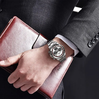 Men’s Luxury Chronograph Quartz Watch 100 m Waterproof