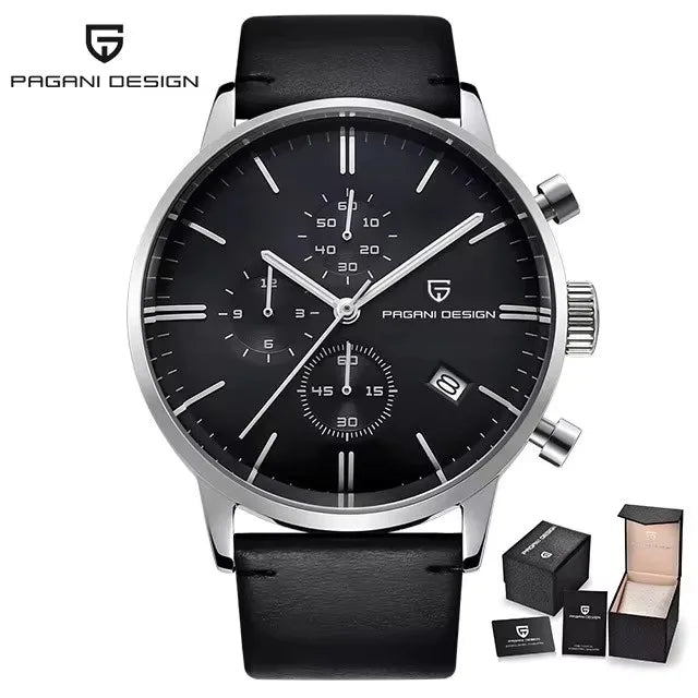 Men's Luxury Chronograph Watch Quartz 3ATM Waterproof