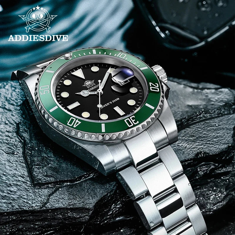 Men's 200 m Dive Watch Quartz 316L Steel Luminous