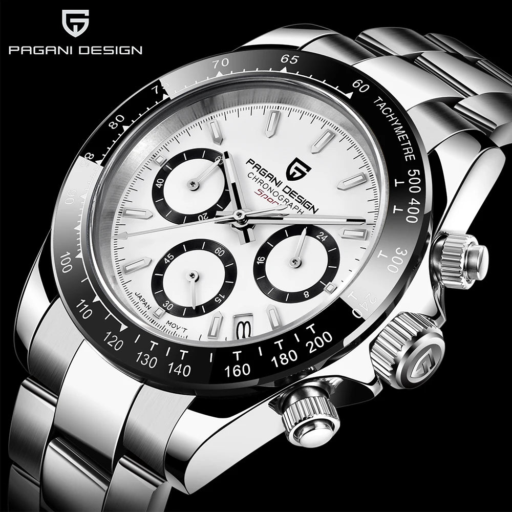 Men’s Quartz Chronograph Watch Sapphire Crystal 10 Bar
