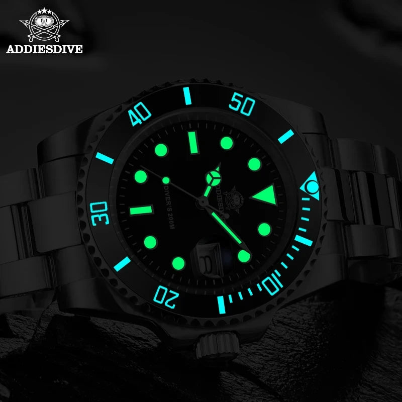 Men's 200 m Dive Watch Quartz 316L Steel Luminous
