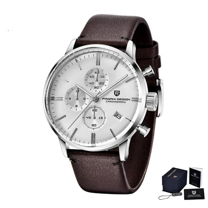 Men's Chronograph Quartz Watch With Stainless Steel Band
