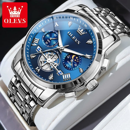 Men’s Chronograph Dress Watch With Moon Phase Display