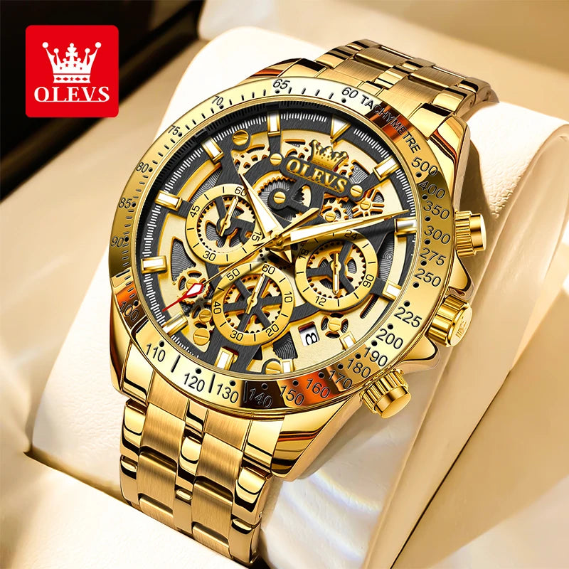 Men’s Luxury Quartz Watch With Chronograph And Date