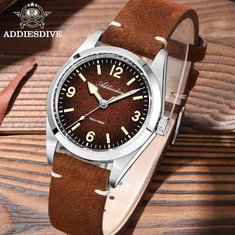 36mm Men’s Quartz Dive Watch Sapphire 100m Steel