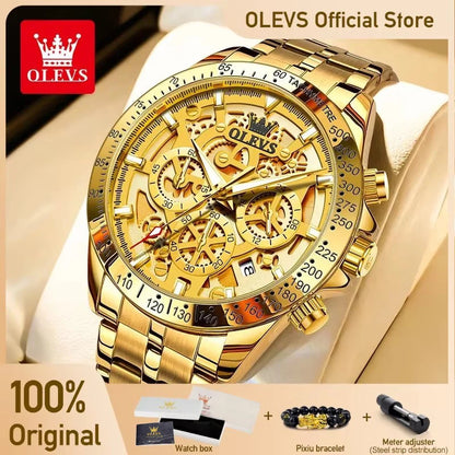 Men’s Luxury Quartz Watch With Chronograph And Date