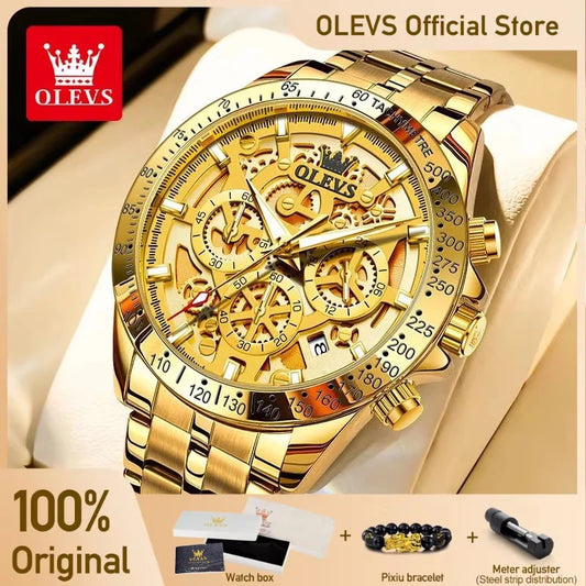 Men’s Luxury Quartz Watch With Chronograph And Date