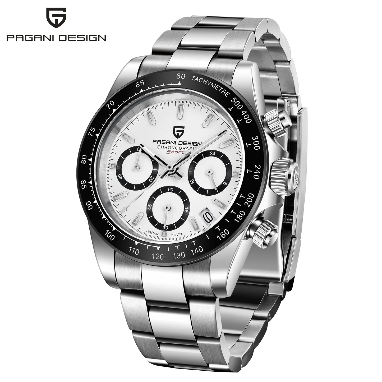 Men's Stainless Steel Quartz Dive Watch With Sapphire