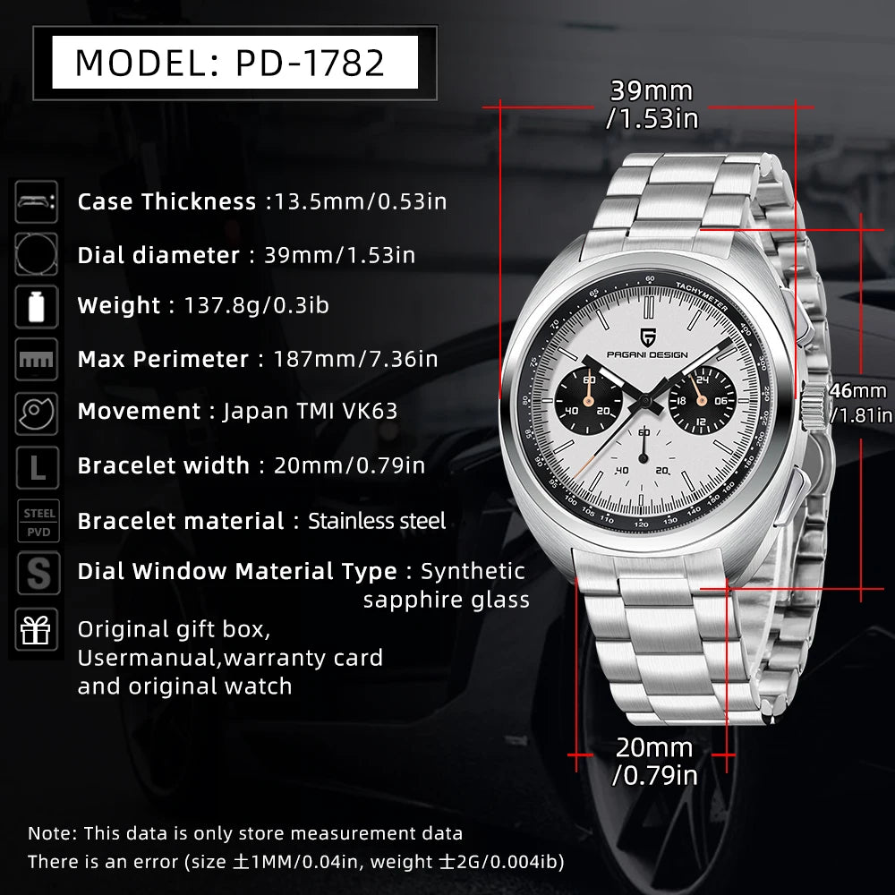 Men’s Chronograph Quartz Watch With Sapphire Crystal