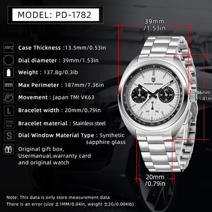 Men’s Chronograph Quartz Watch With Sapphire Crystal
