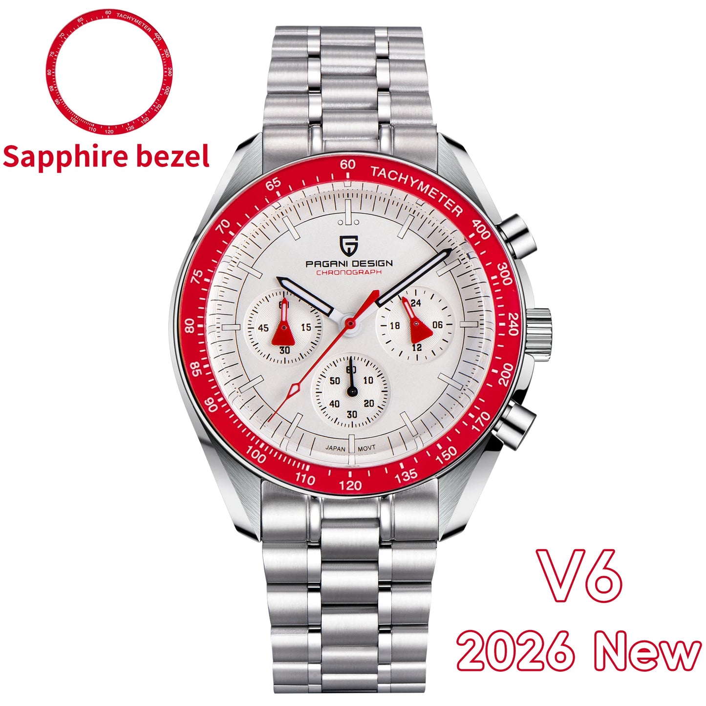 Men’s Quartz Chronograph Watch With Sapphire Crystal