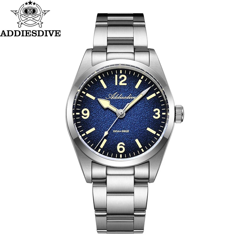 36mm Men’s Quartz Dive Watch Sapphire 100m Steel