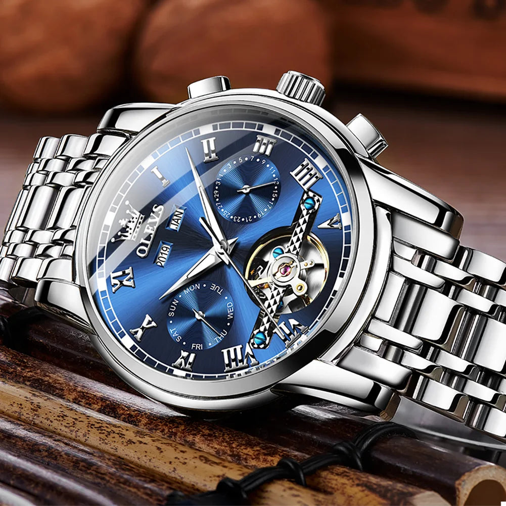 Men's Automatic Skeleton Watch Stainless Steel
