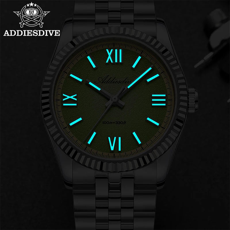 Men's Stainless Steel Quartz Watch – Sapphire & Luminous