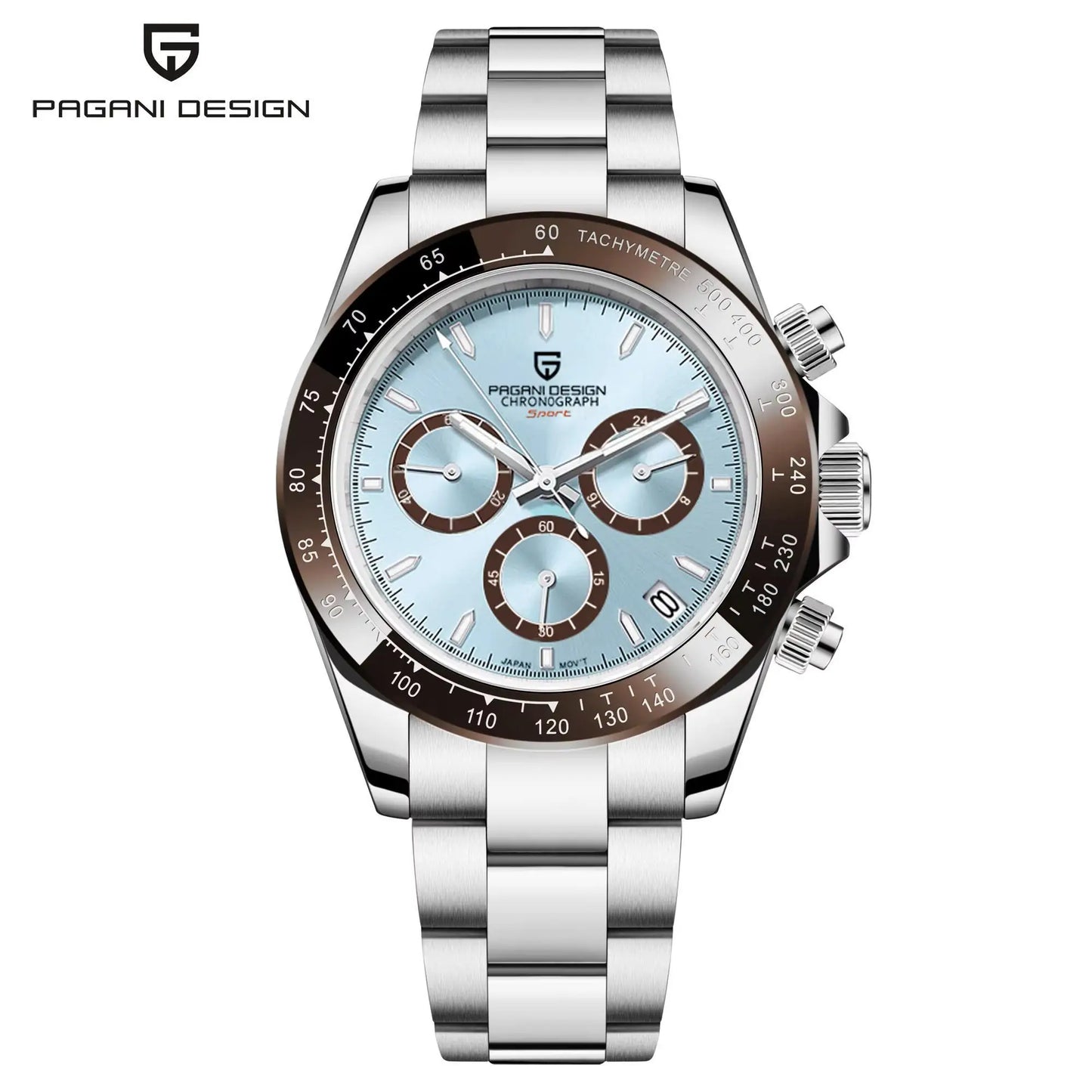 Men's Stainless Steel Quartz Dive Watch With Sapphire