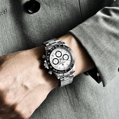 Men’s Quartz Chronograph Watch Sapphire Crystal 10 Bar