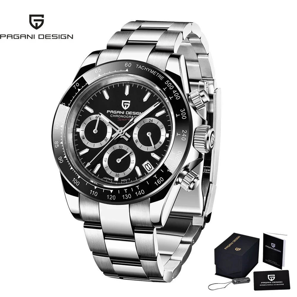 Men’s Stainless Steel Chronograph Watch With Sapphire