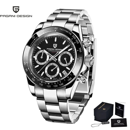 Men’s Stainless Steel Chronograph Watch With Sapphire