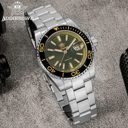 Men's 41mm Diver Quartz Watch 200m Waterproof Luminous