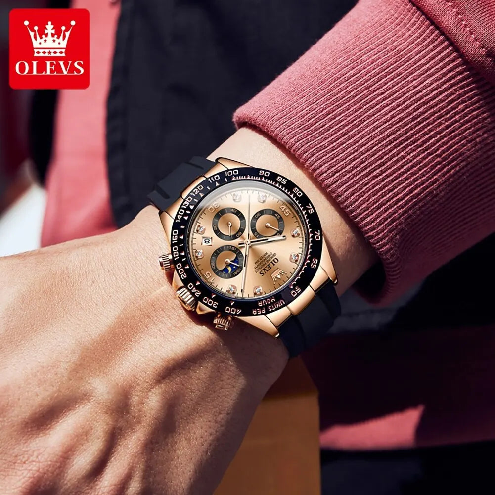 Men's Luminous Chronograph Quartz Sport Watch