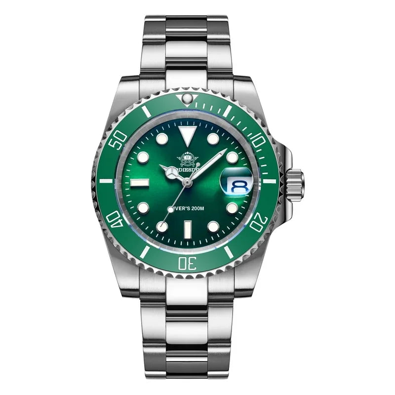 Men’s 200M Dive Quartz Watch Stainless Steel 41mm