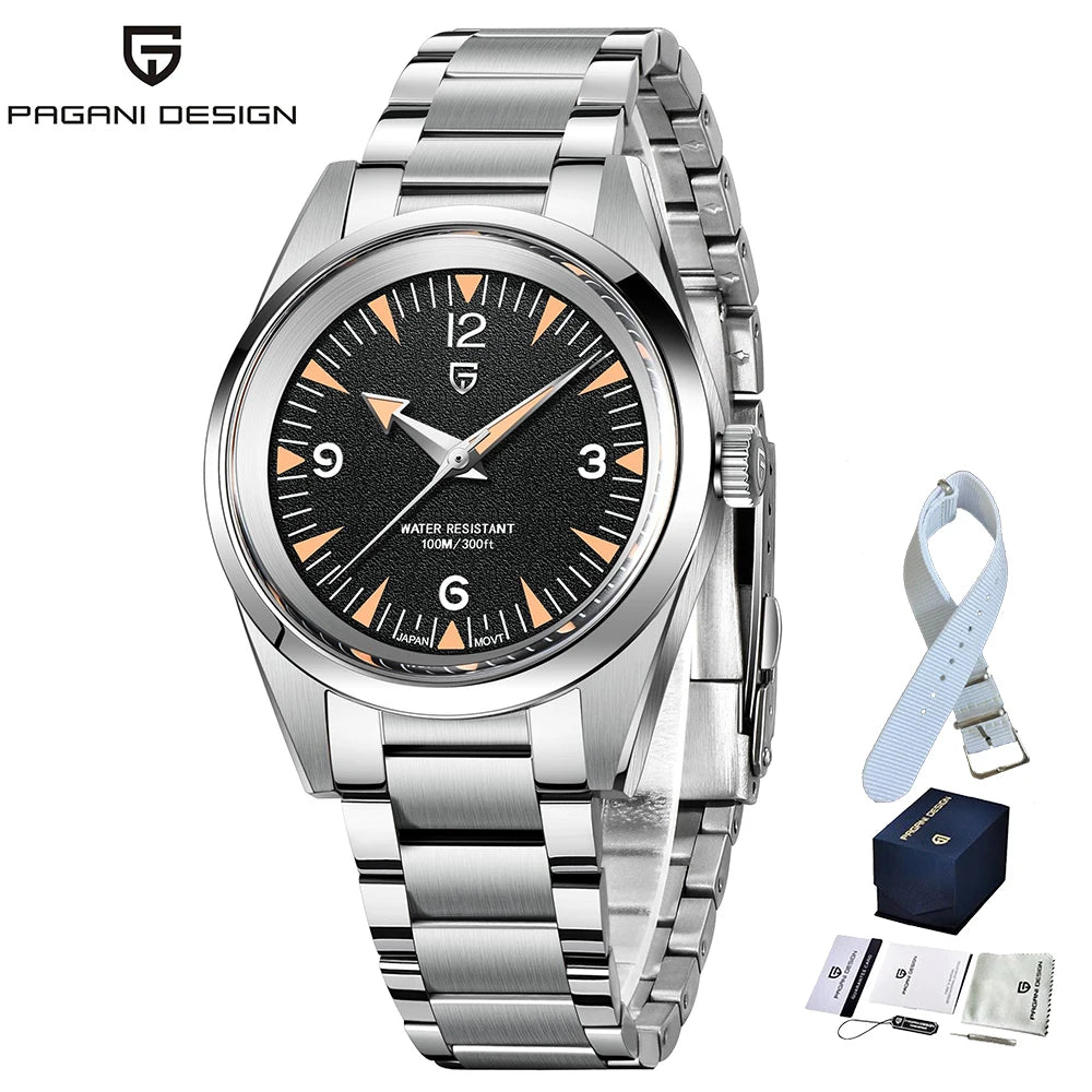Men’s 38 mm Dress Quartz Watch Sapphire Stainless Steel