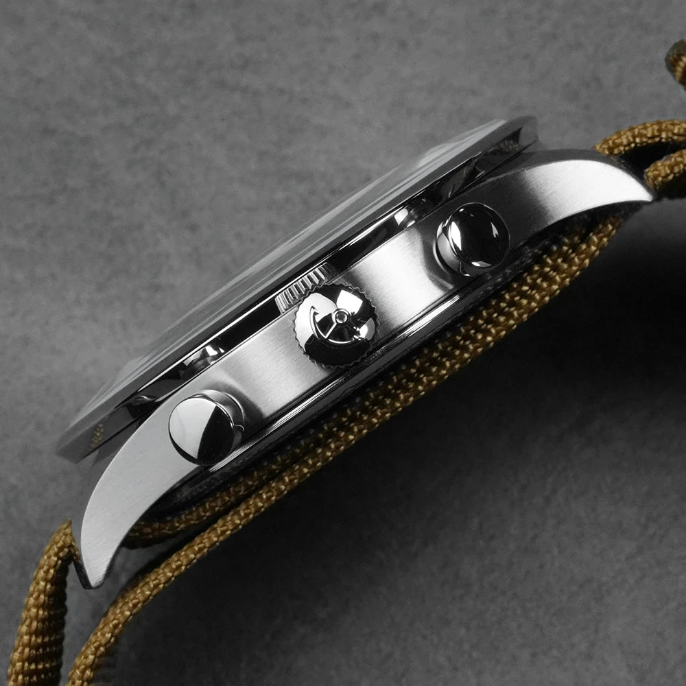 Men’s Canvas Chronograph Watch Quartz Luminous 5 Bar