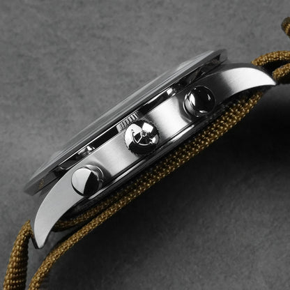 Men’s Canvas Chronograph Watch Quartz Luminous 5 Bar