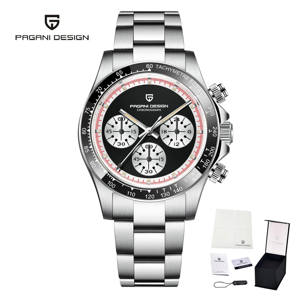 Men’s Luxury Chronograph Quartz Watch 100 m Waterproof