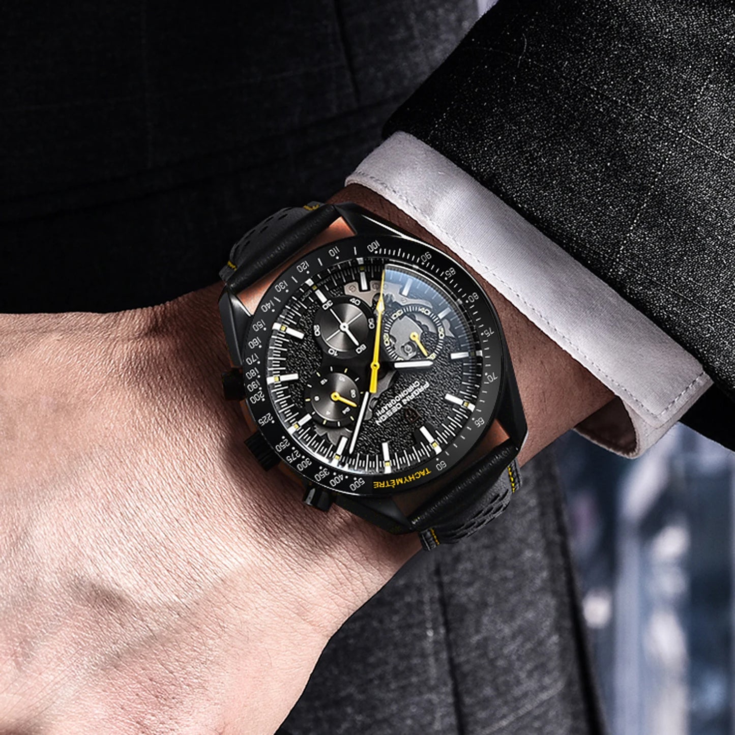 Men’s Moon Chronograph Quartz Watch Sapphire 100M