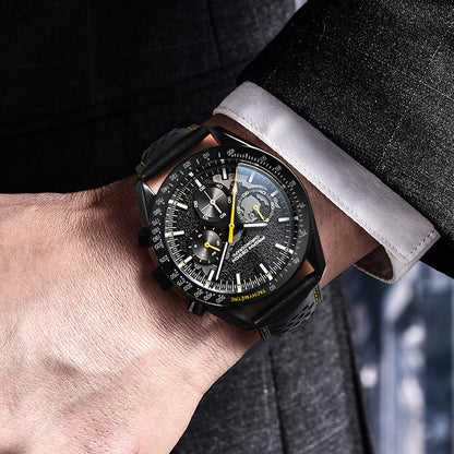 Men’s Moon Chronograph Quartz Watch Sapphire 100M