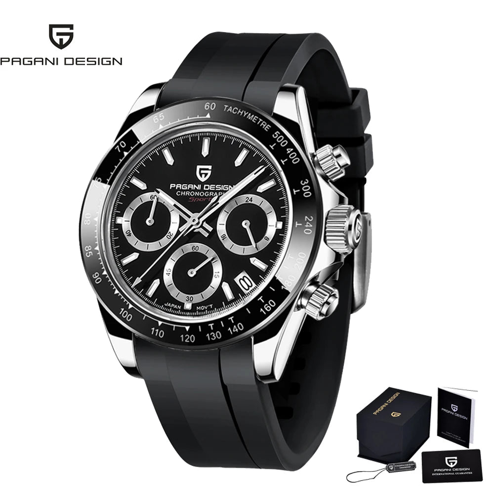 Men’s Stainless Steel Chronograph Watch With Sapphire