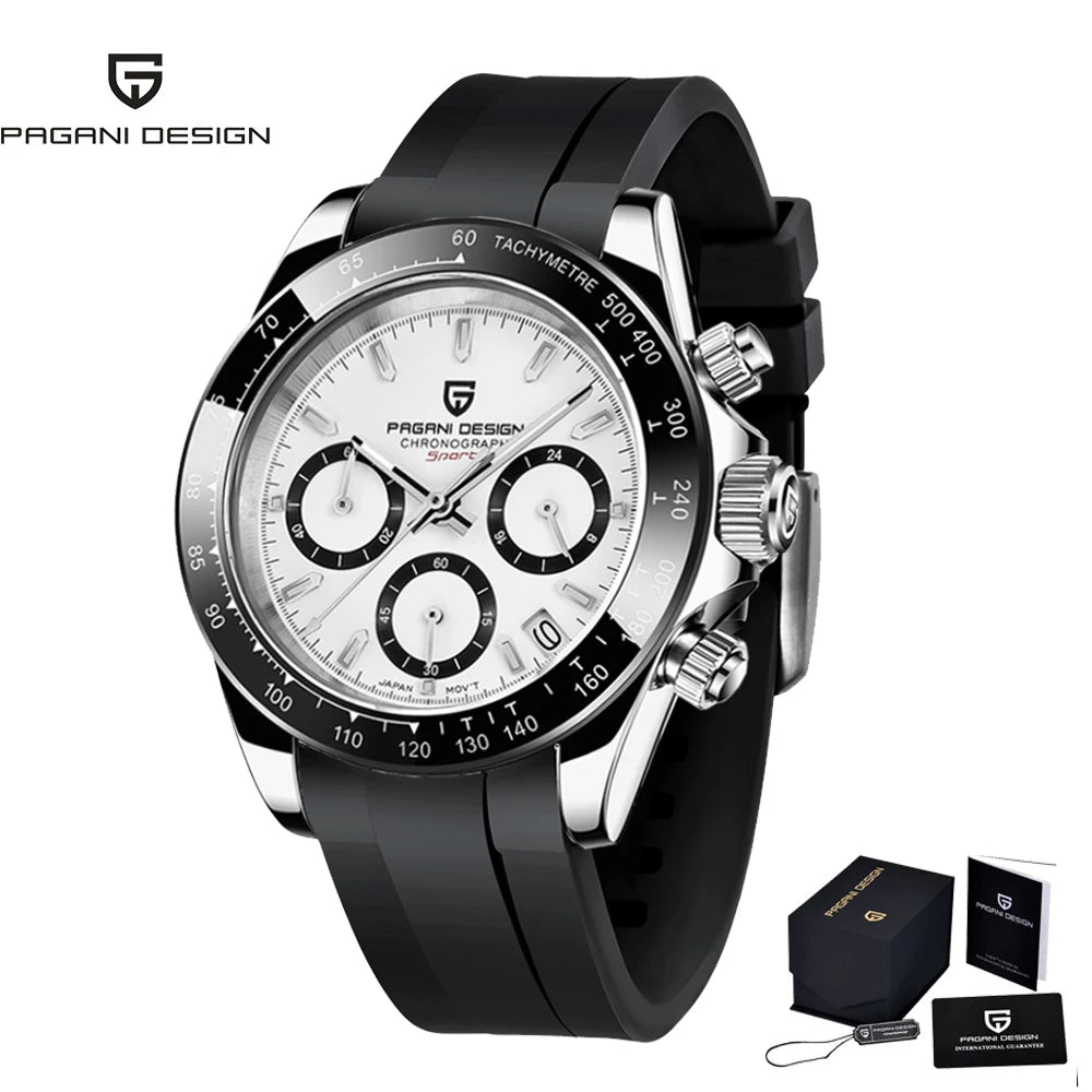 Men’s Stainless Steel Chronograph Watch With Sapphire
