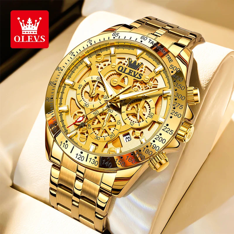 Men’s Luxury Quartz Watch With Chronograph And Date